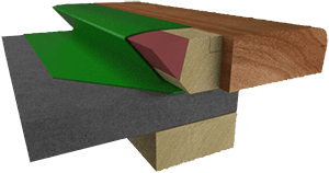 American table cross section